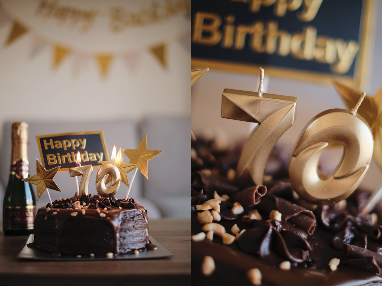 Birthday Numeral Candle, Glitter 3D Diamond Shape Candles