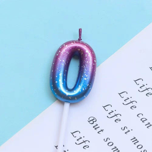 Galaxy Gradient Birthday Number Candles