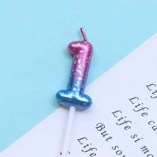 Galaxy Gradient Birthday Number Candles