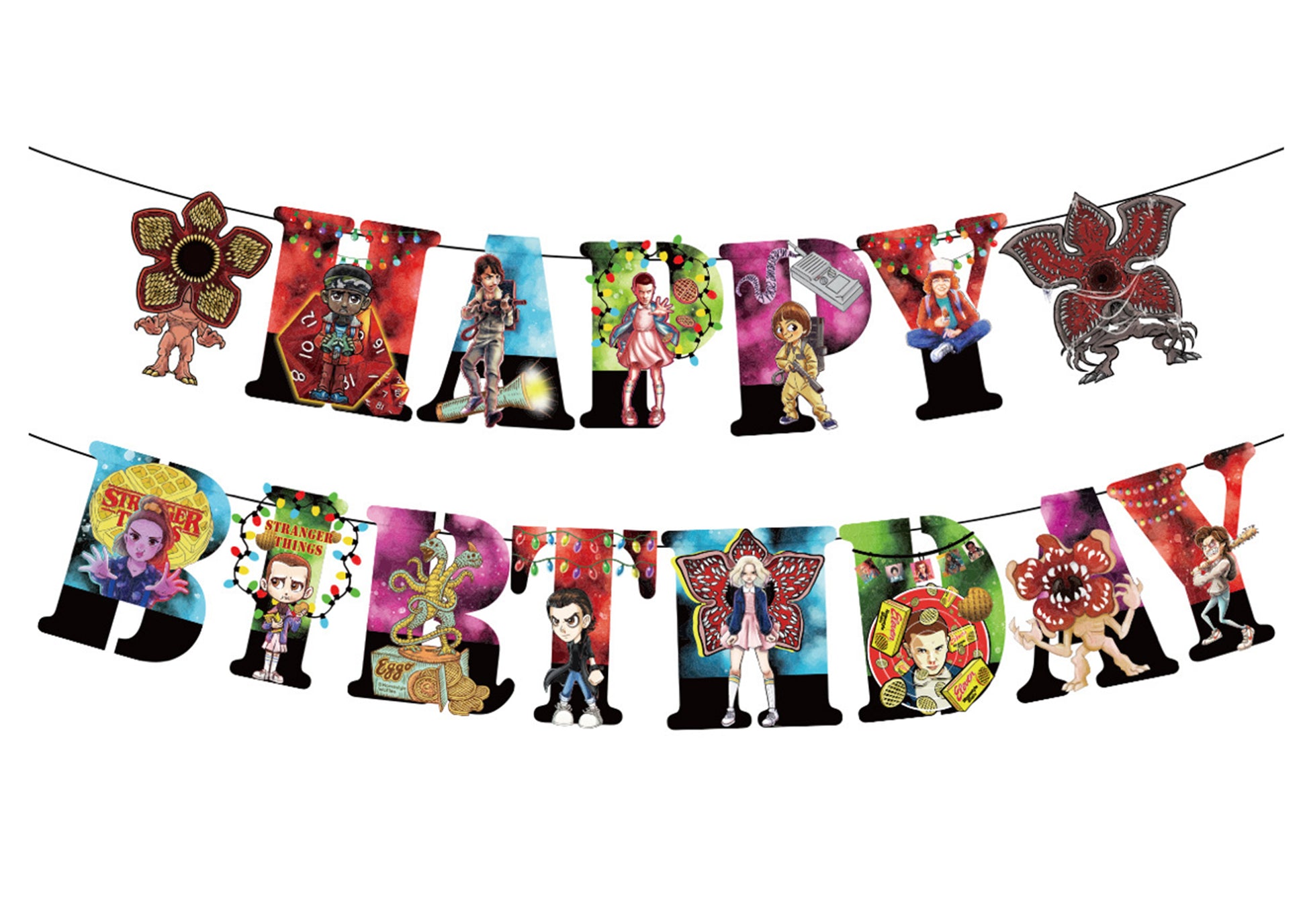 Stranger Things Birthday Banner