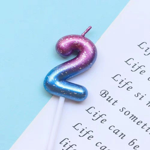 Galaxy Gradient Birthday Number Candles