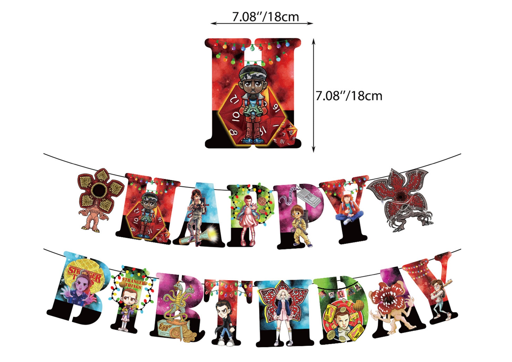 Stranger Things Birthday Banner