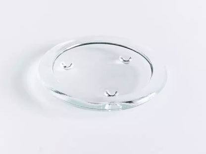 Clear Glass Candle Plates, Pillar Candle Holder Plates