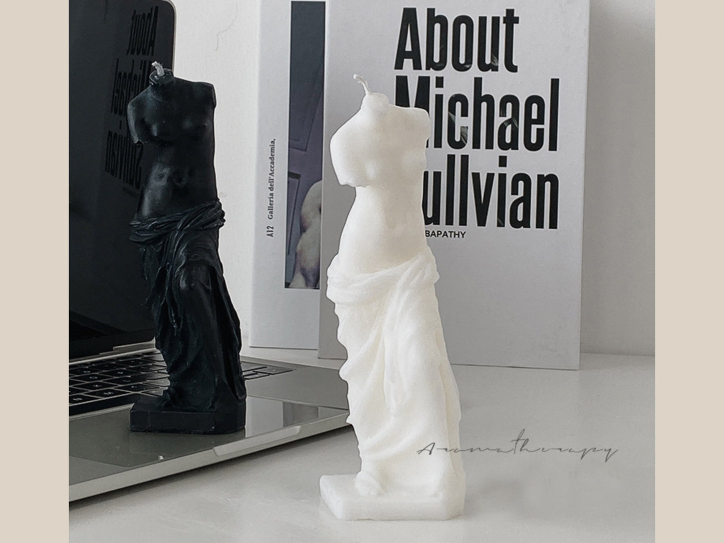 Venus Statue Scented Candles, Handmade Soy Wax Candles