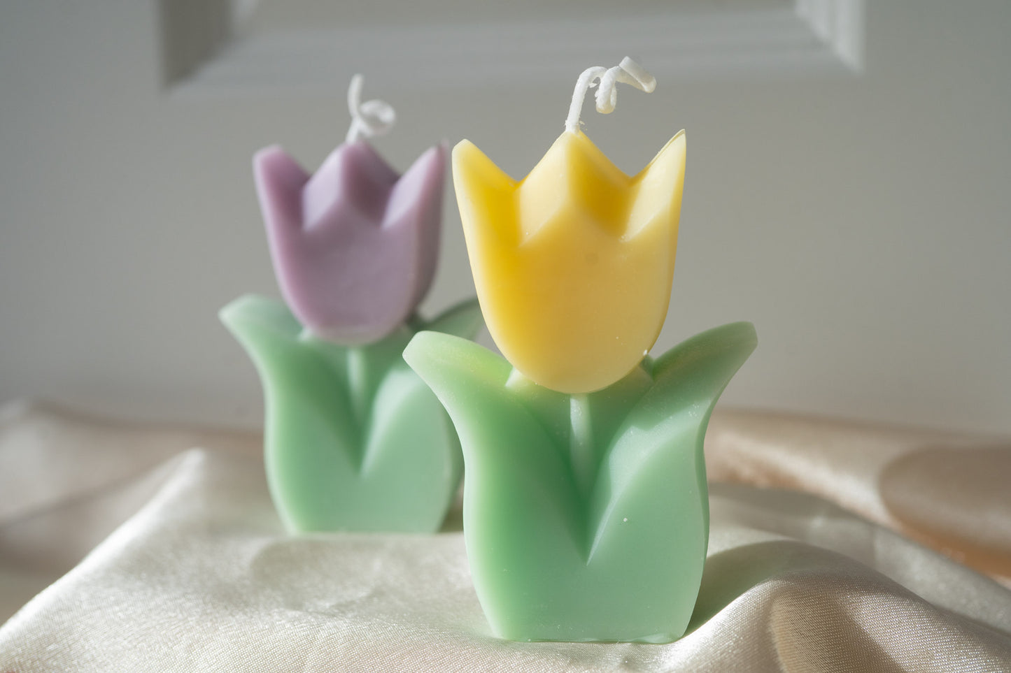 Handmade Tulip Scented Candles, Soy Wax Candles
