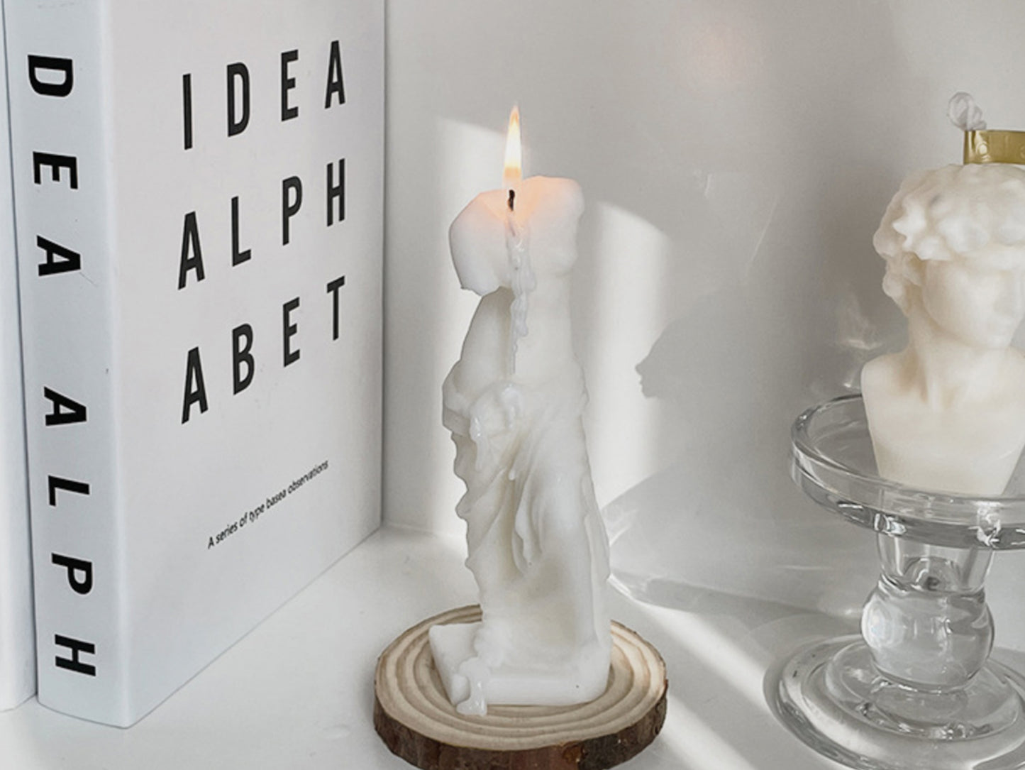 Venus Statue Scented Candles, Handmade Soy Wax Candles