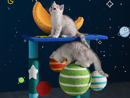 Starry Sky Cat Tower, Cat Tree, Cat Climbing Cando with Scratching Post