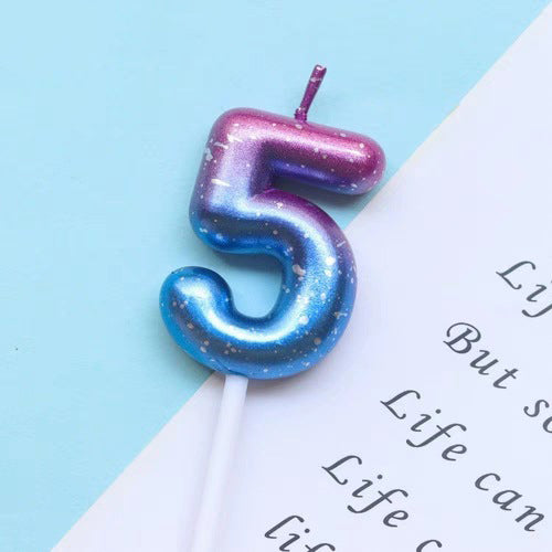 Galaxy Gradient Birthday Number Candles