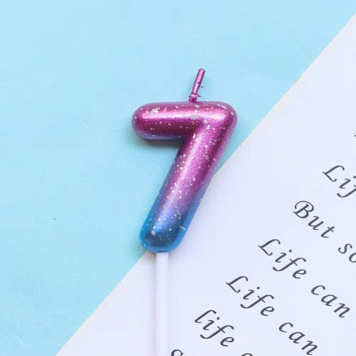 Galaxy Gradient Birthday Number Candles