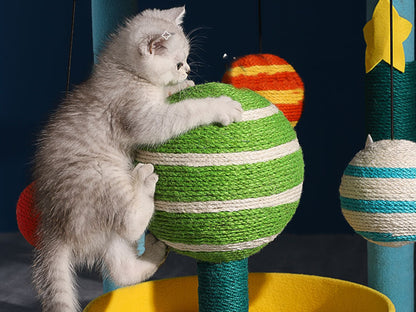 Starry Sky Cat Tower, Cat Tree, Cat Climbing Cando with Scratching Post
