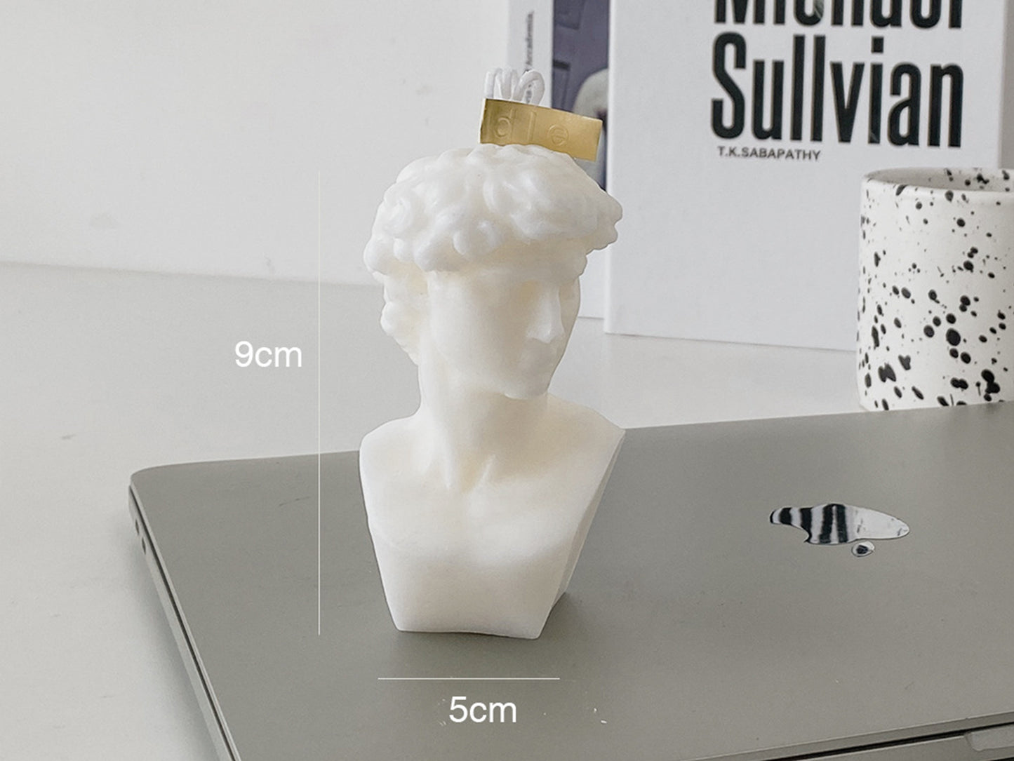 Candle Bust Statue of Michelangelo’s David, Handmade Aesthetic Bust Scented Candle
