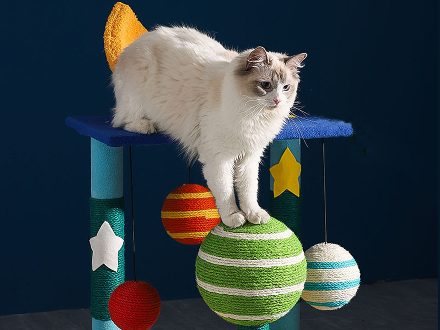 Starry Sky Cat Tower, Cat Tree, Cat Climbing Cando with Scratching Post