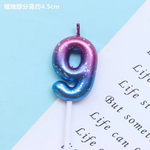 Galaxy Gradient Birthday Number Candles