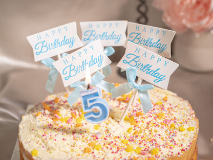 Macaron Colorful Birthday Cake Candles, Numeral Candles