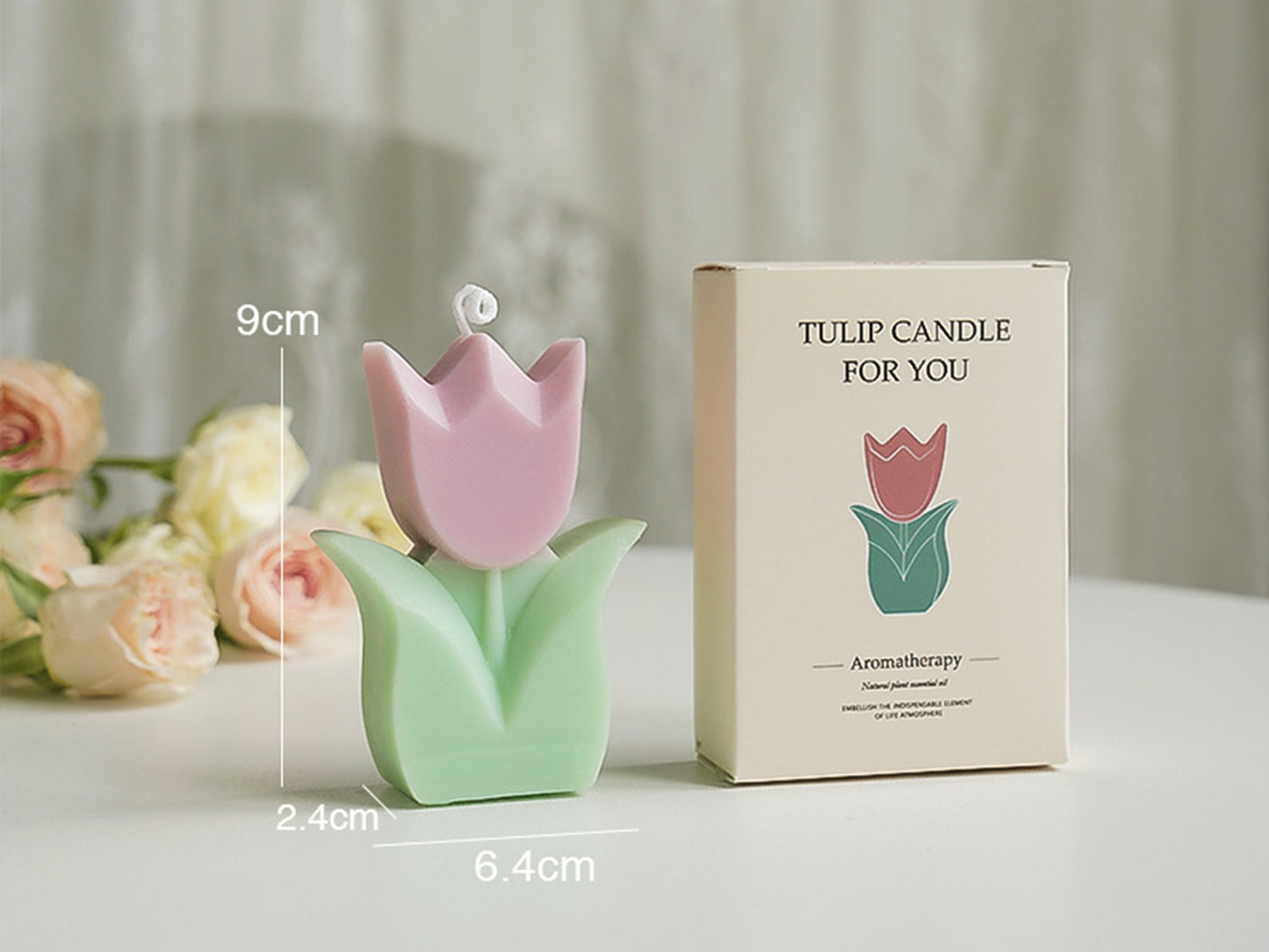 Handmade Tulip Scented Candles, Soy Wax Candles