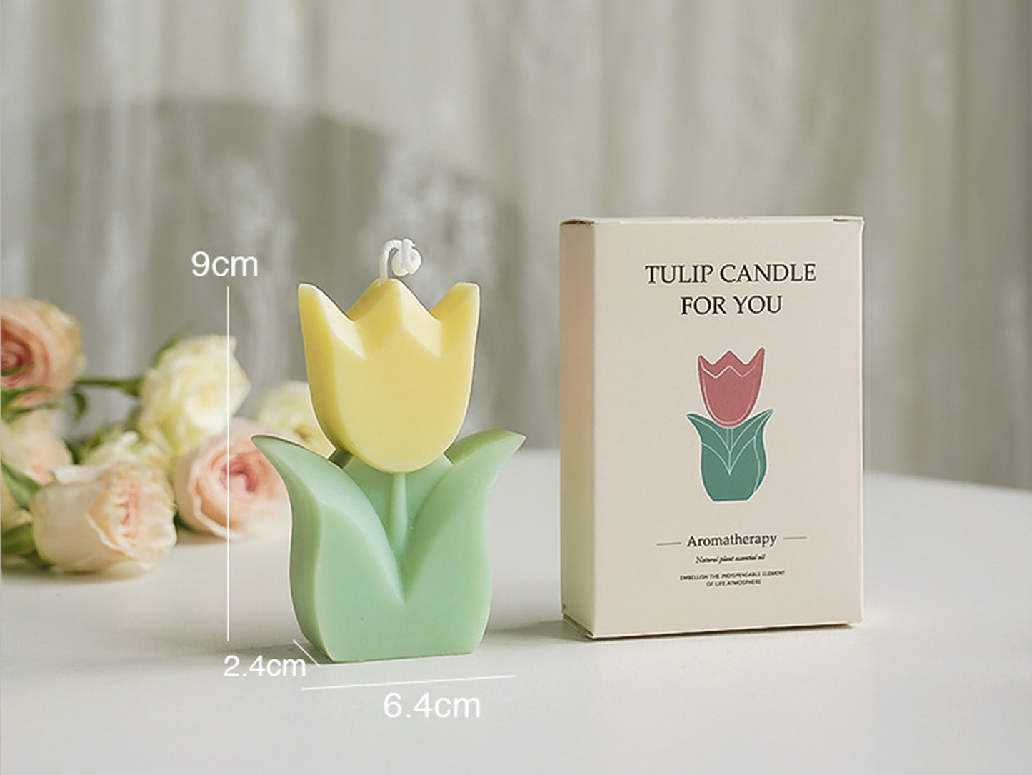 Handmade Tulip Scented Candles, Soy Wax Candles