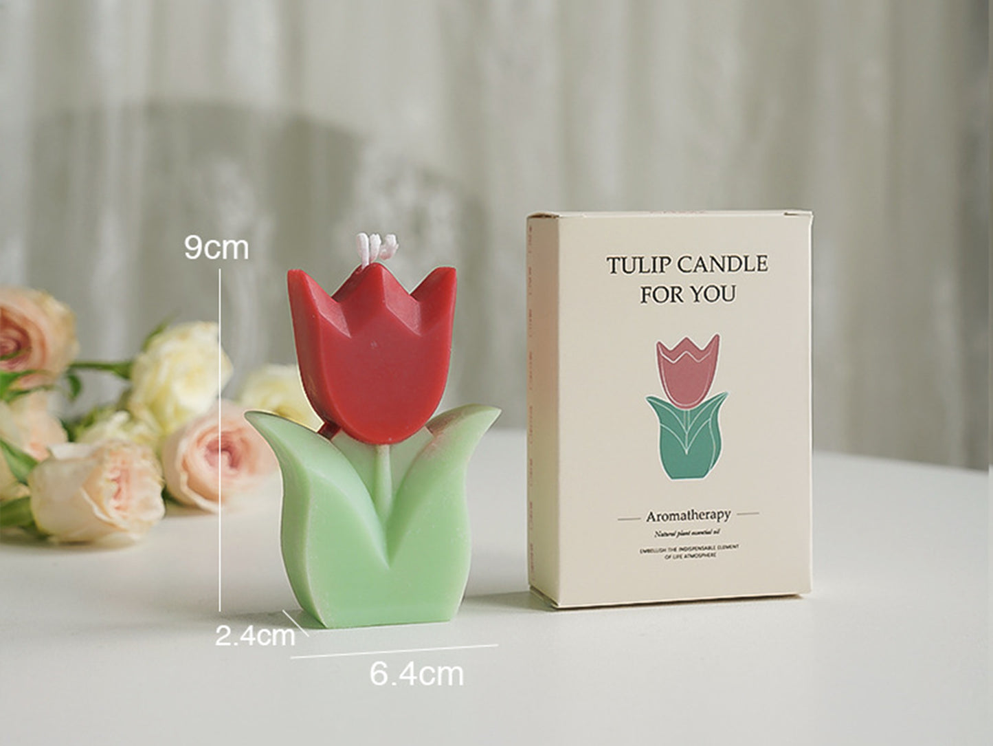 Handmade Tulip Scented Candles, Soy Wax Candles
