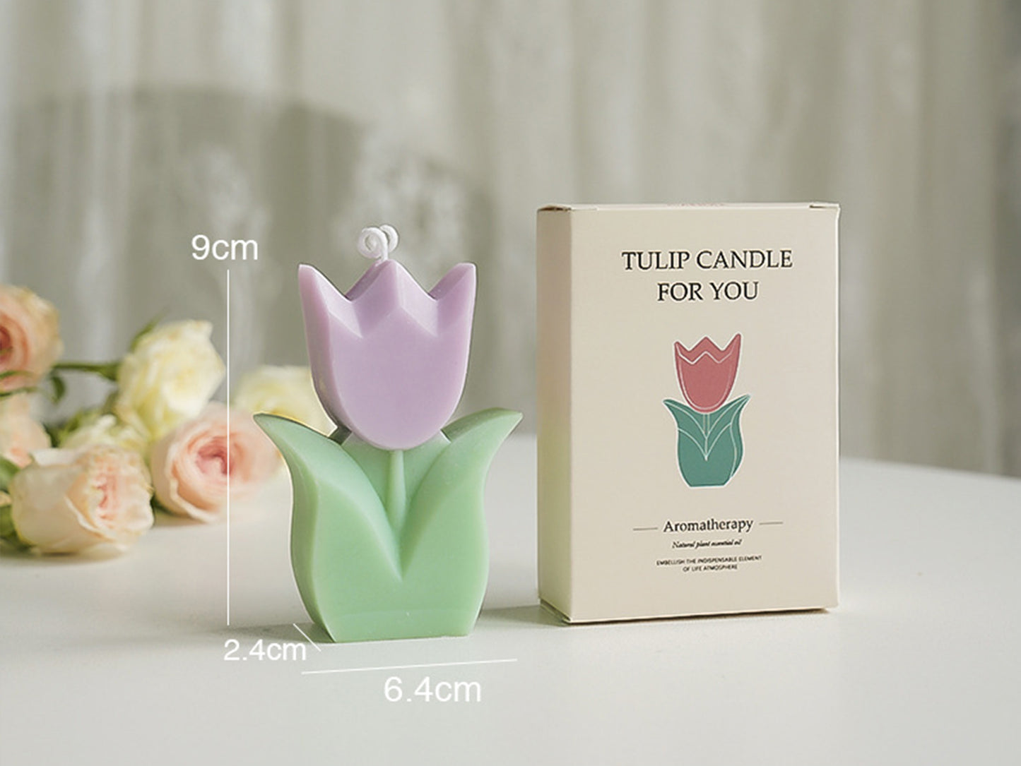 Handmade Tulip Scented Candles, Soy Wax Candles