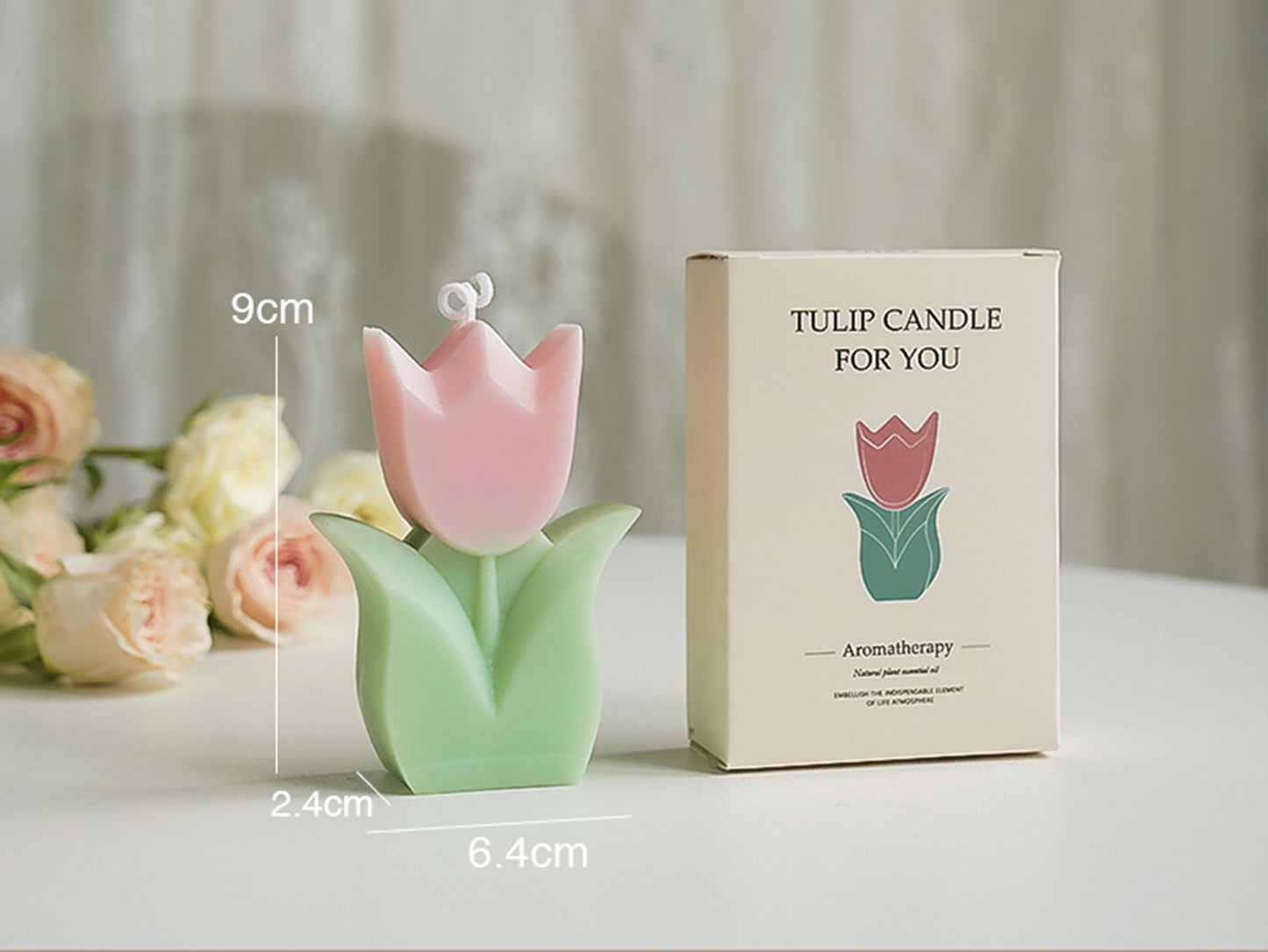 Handmade Tulip Scented Candles, Soy Wax Candles