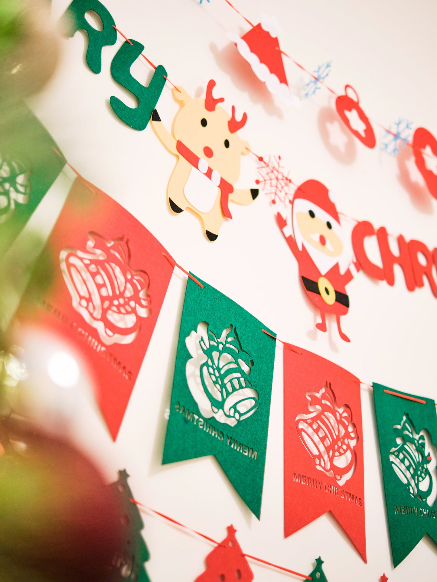 Felt Christmas Banner, Christmas Sock Bunting