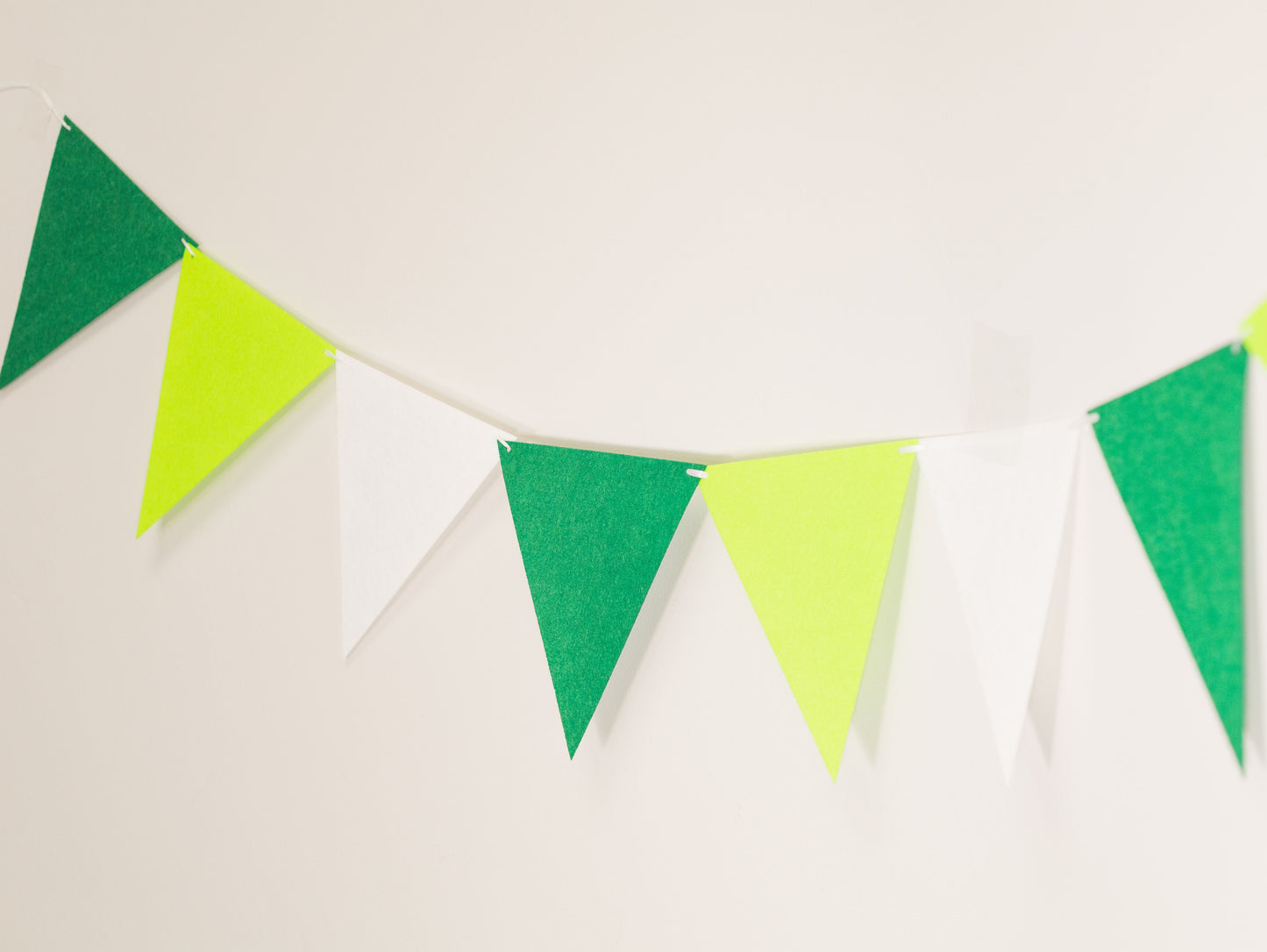 Green White Party Banner, Colorful Party Bunting