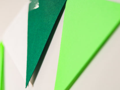 Green White Party Banner, Colorful Party Bunting