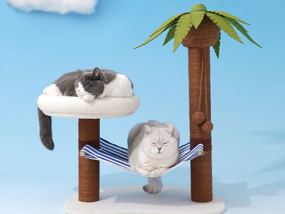 Coconut Tree Cat Tree, Cat Tower, Cat Climbing Cando with Scratching Post