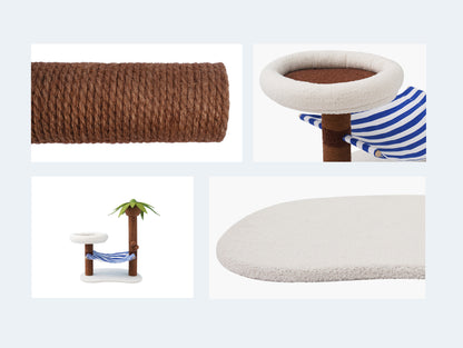 Coconut Tree Cat Tree, Cat Tower, Cat Climbing Cando with Scratching Post