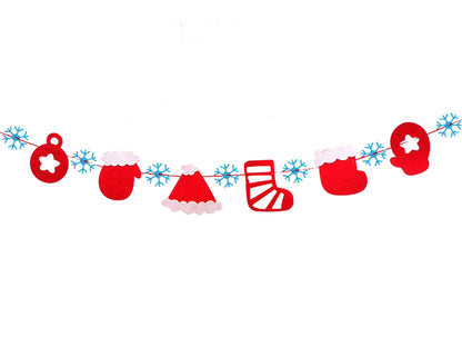 Felt Christmas Banner, Christmas Sock Bunting