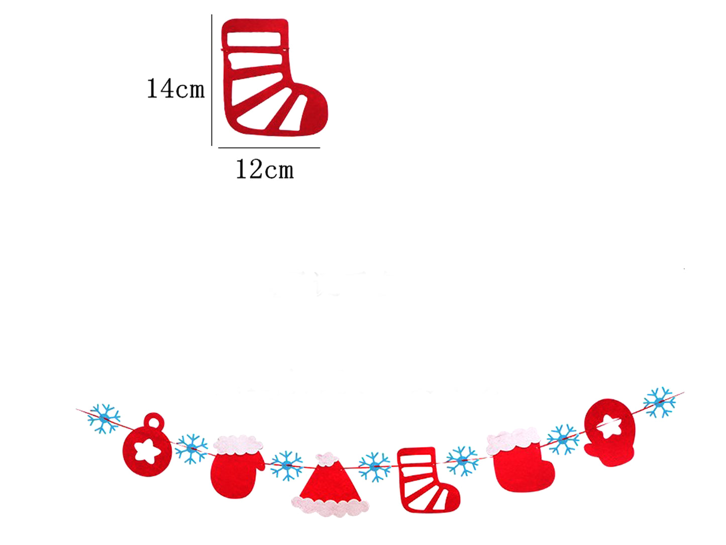 Felt Christmas Banner, Christmas Sock Bunting