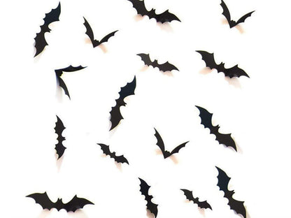 Hanging Halloween Pumpkin Banner, 3D Bats Wall Decor