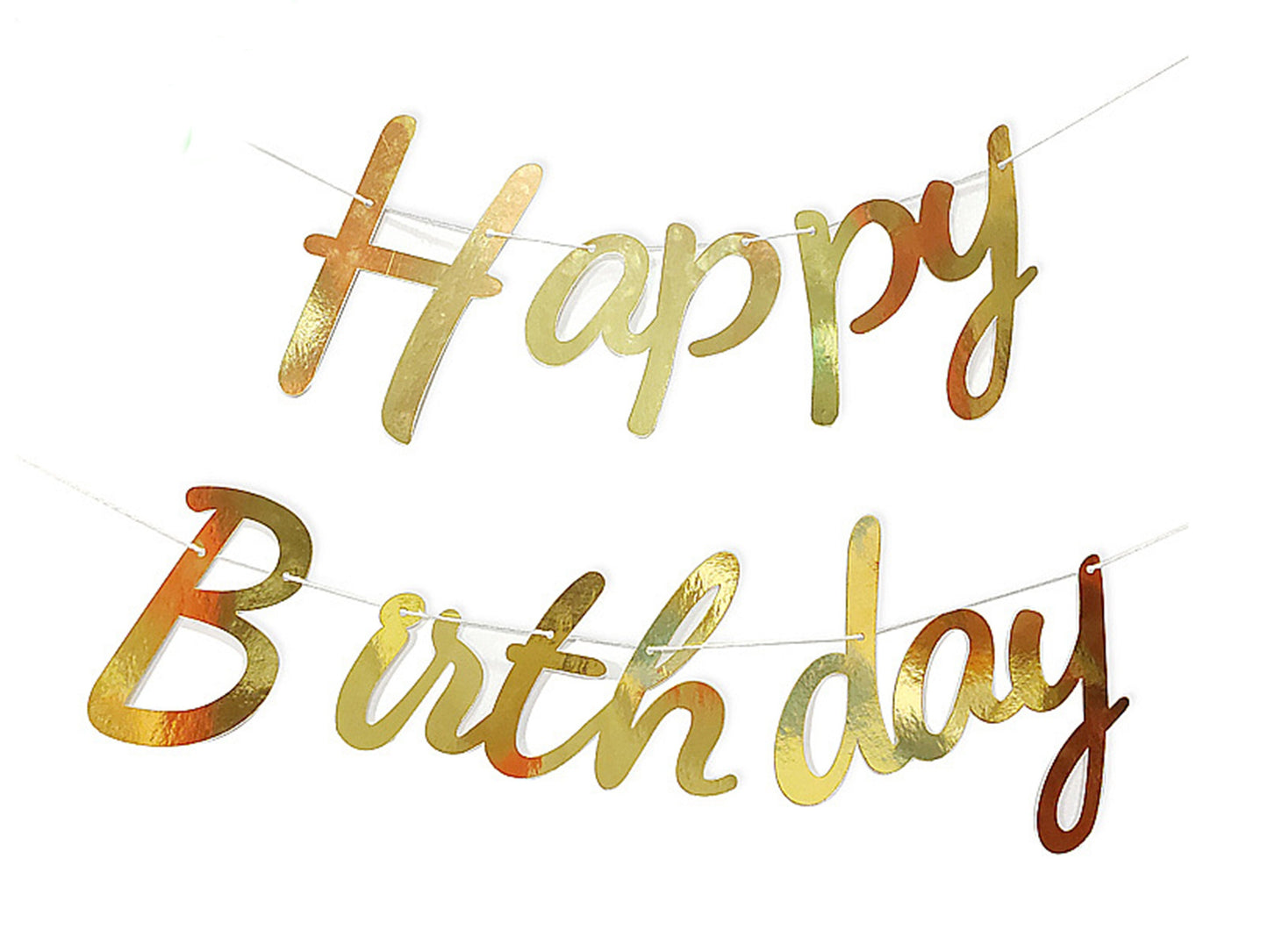 Laser Cut Birthday Banner, Happy Birthday Bunting Banner