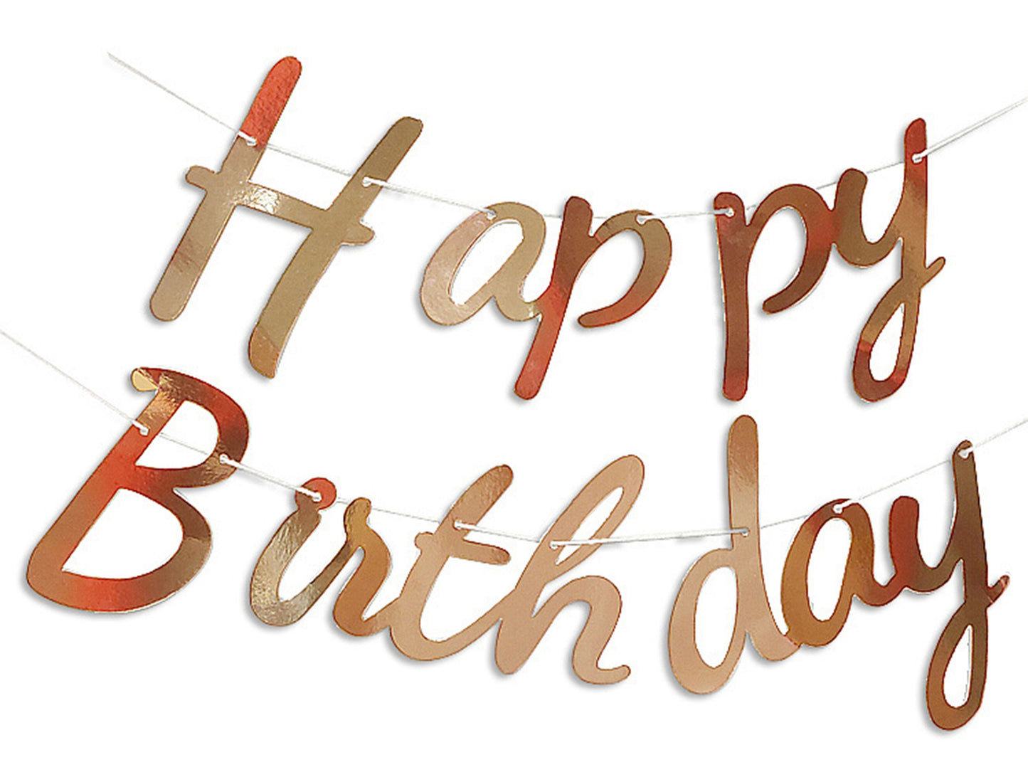 Laser Cut Birthday Banner, Happy Birthday Bunting Banner
