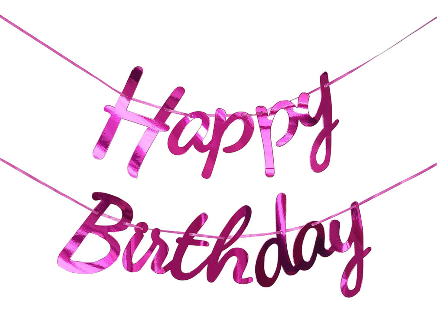 Laser Cut Birthday Banner, Happy Birthday Bunting Banner