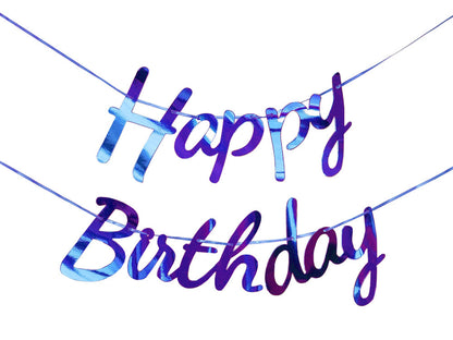 Laser Cut Birthday Banner, Happy Birthday Bunting Banner