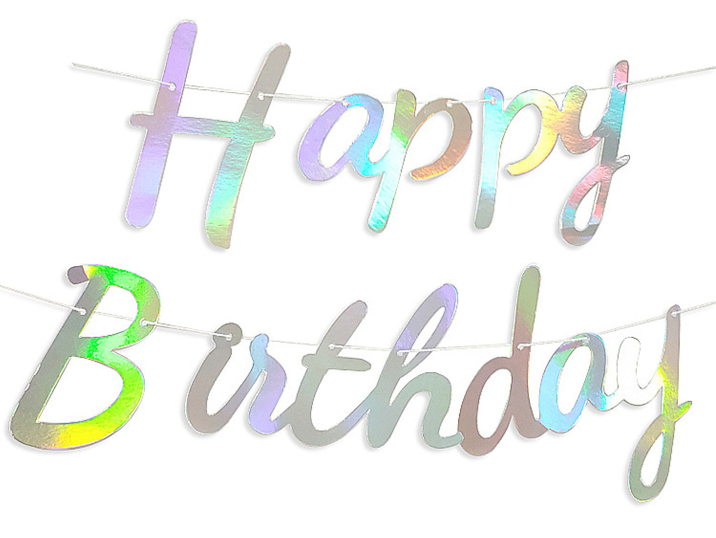 Laser Cut Birthday Banner, Happy Birthday Bunting Banner