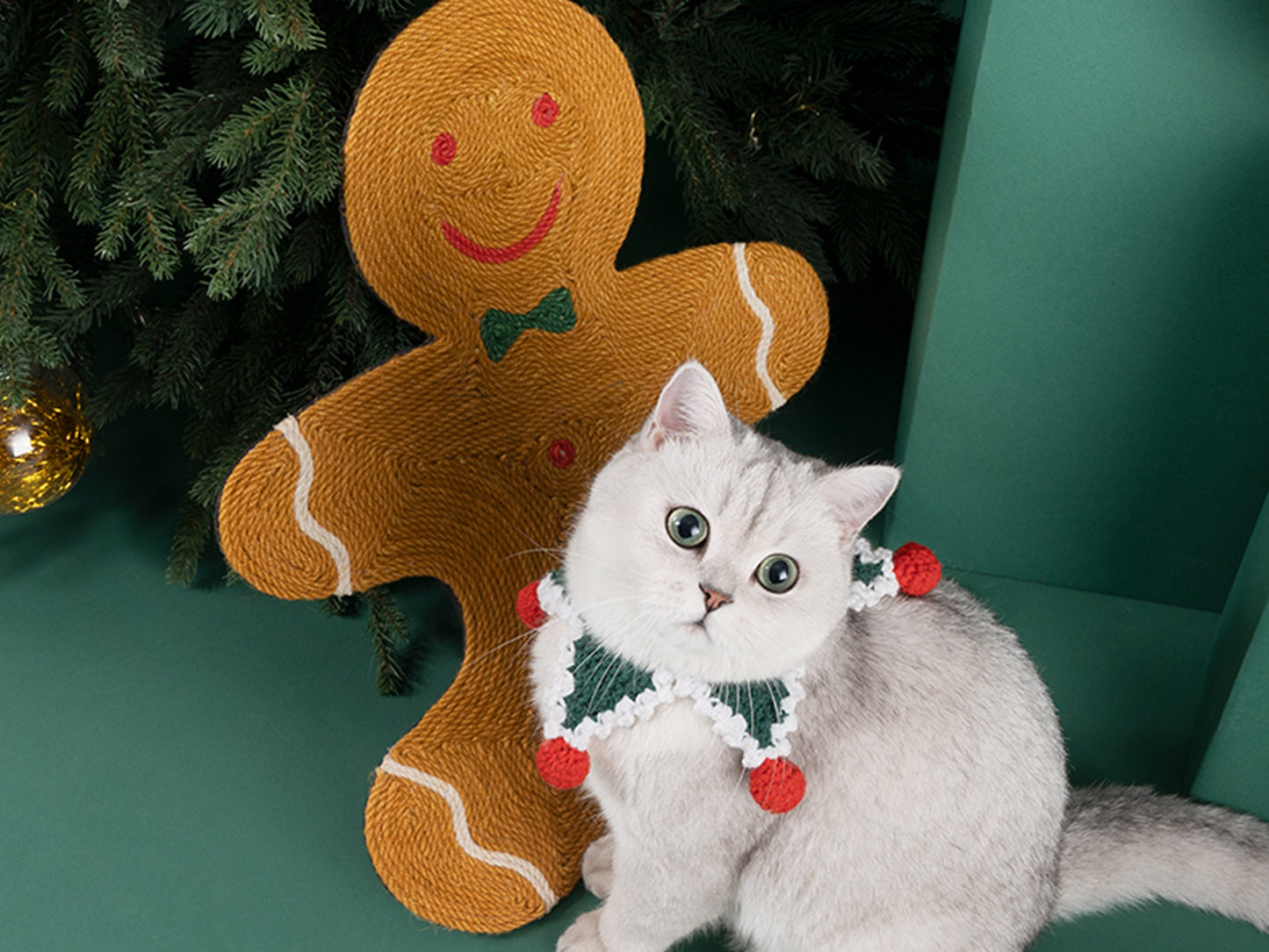 Gingerbread Man Cat Scratch Board, Cat Scratch Mat & Pad
