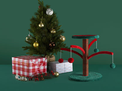 Cat Climbing Tree, Cat Tower, Cat Condo, Red & Green