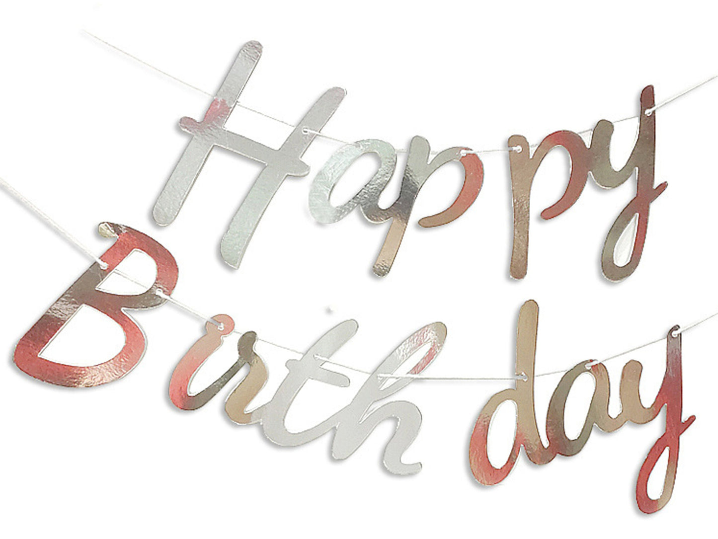 Laser Cut Birthday Banner, Happy Birthday Bunting Banner