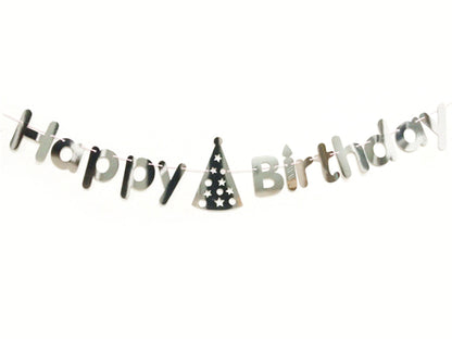 Birthday Hat Banner, Birthday Party Bunting with Hat