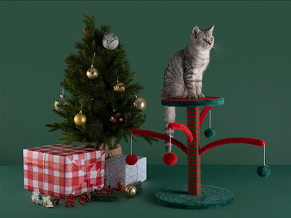 Cat Climbing Tree, Cat Tower, Cat Condo, Red & Green